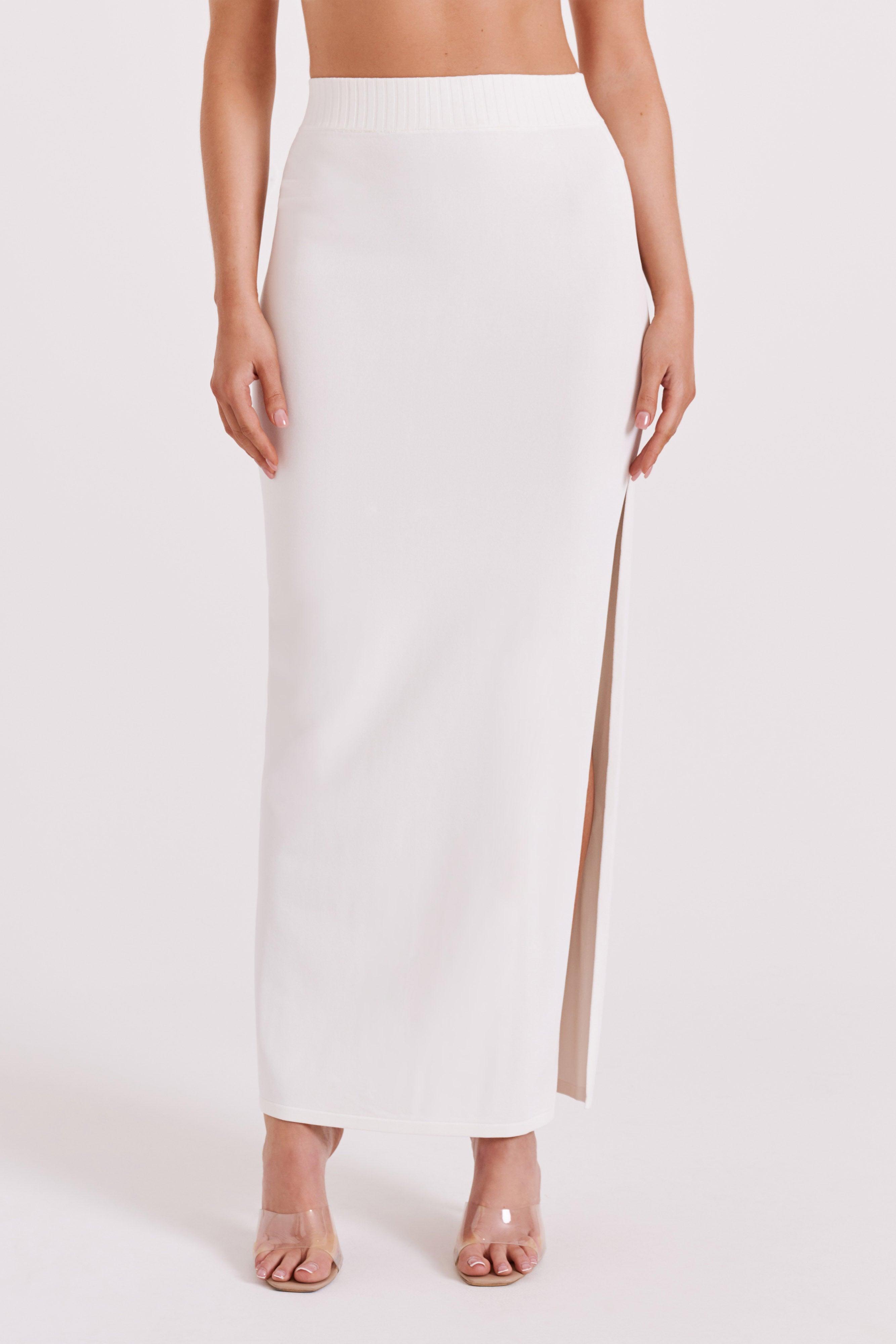 Darby Knit Midi Skirt - Ivory Product Image