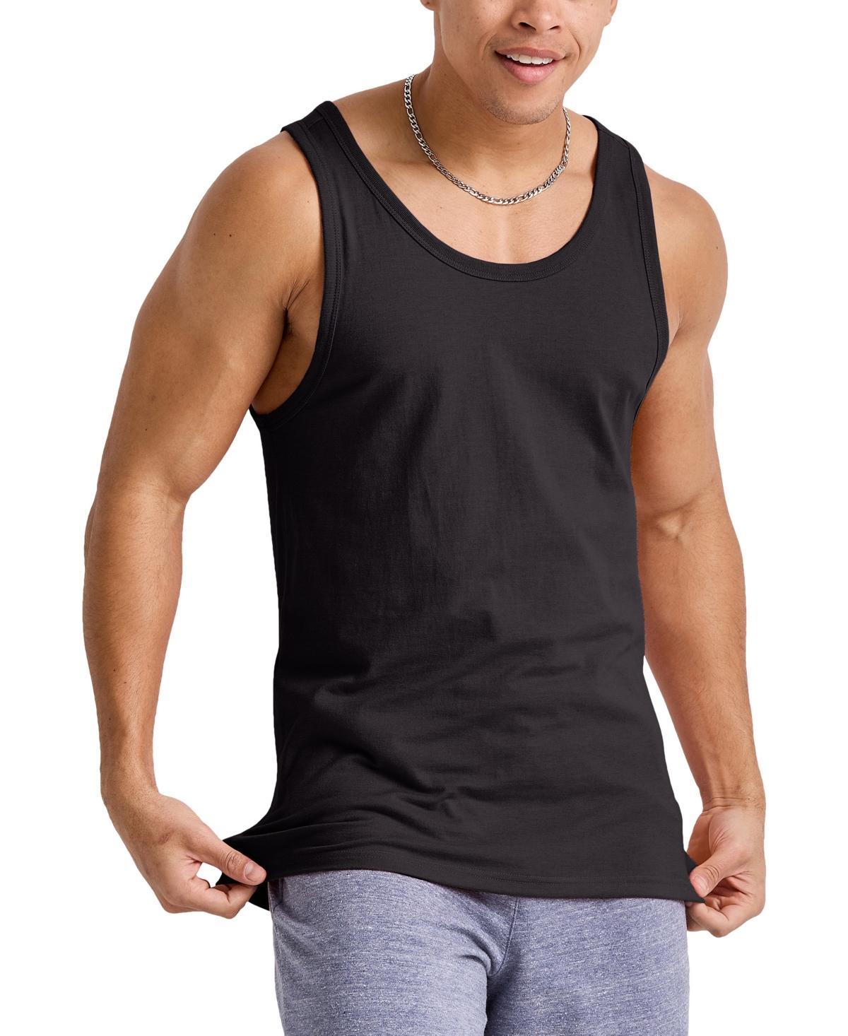 Mens Hanes Originals Tri-blend Tank Grey Product Image