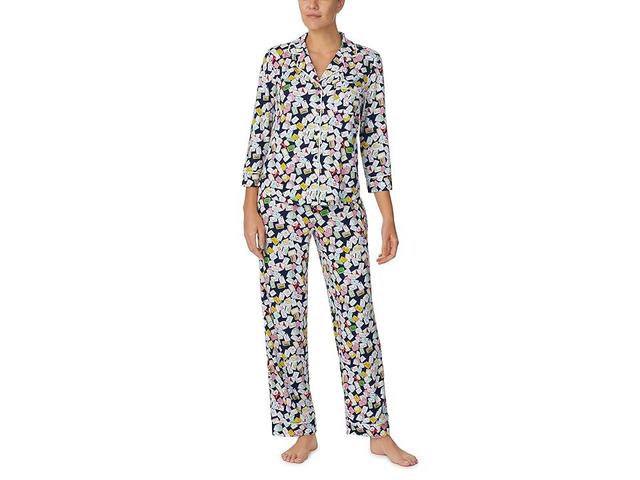 Kate Spade New York 3/4 Notch PJ Set (Love Notes) Women's Pajama Sets Product Image