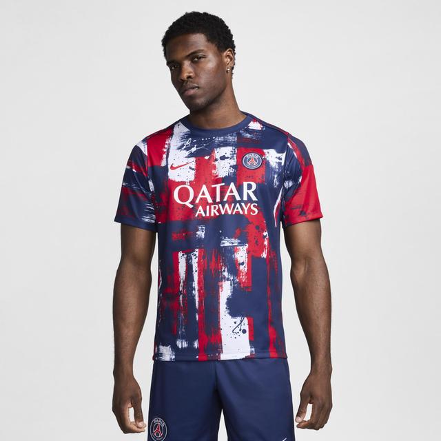 Paris Saint-Germain Academy Pro Home Nike Men's Dri-FIT Soccer Pre-Match Short-Sleeve Top Product Image