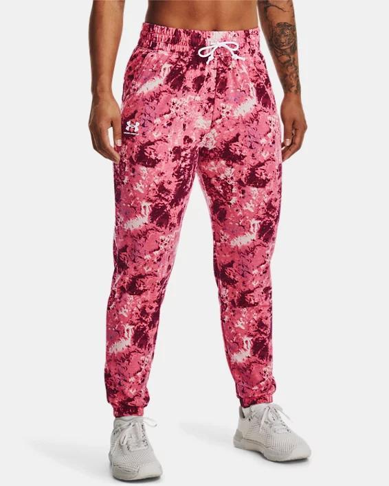 Womens UA Rival Terry Printed Joggers Product Image