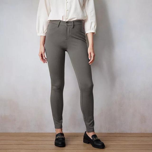 Womens LC Lauren Conrad High Rise Super Skinny Ponte Pants Product Image