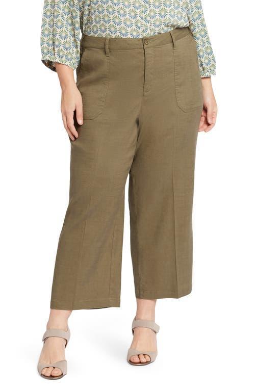 NYDJ Utility Wide Leg Capri Linen Blend Pants Product Image