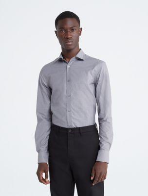 Refined Cotton Dot Slim Button-Down Shirt Product Image