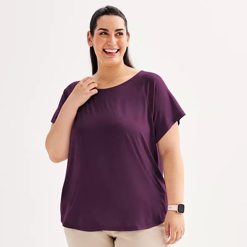 Plus Size Tek Gear Core Raglan Tee, Womens Product Image