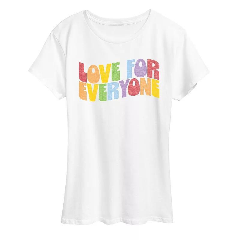 Womens Love For Everyone Pride Graphic Tee Product Image