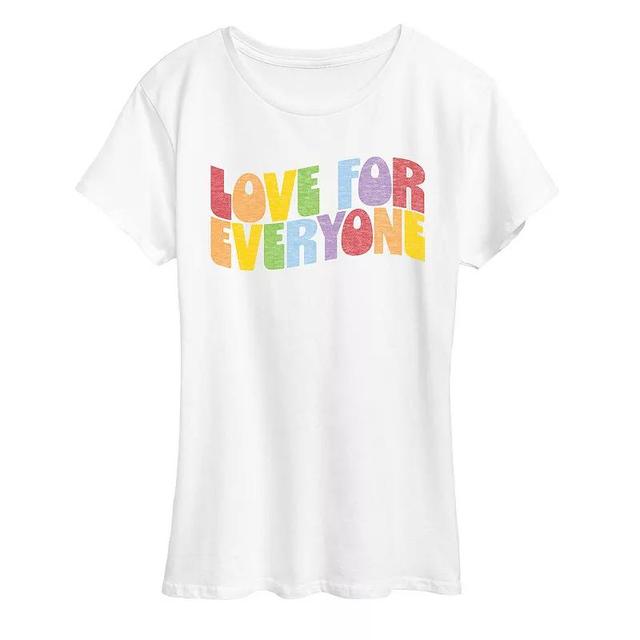 Womens Love For Everyone Pride Graphic Tee Product Image