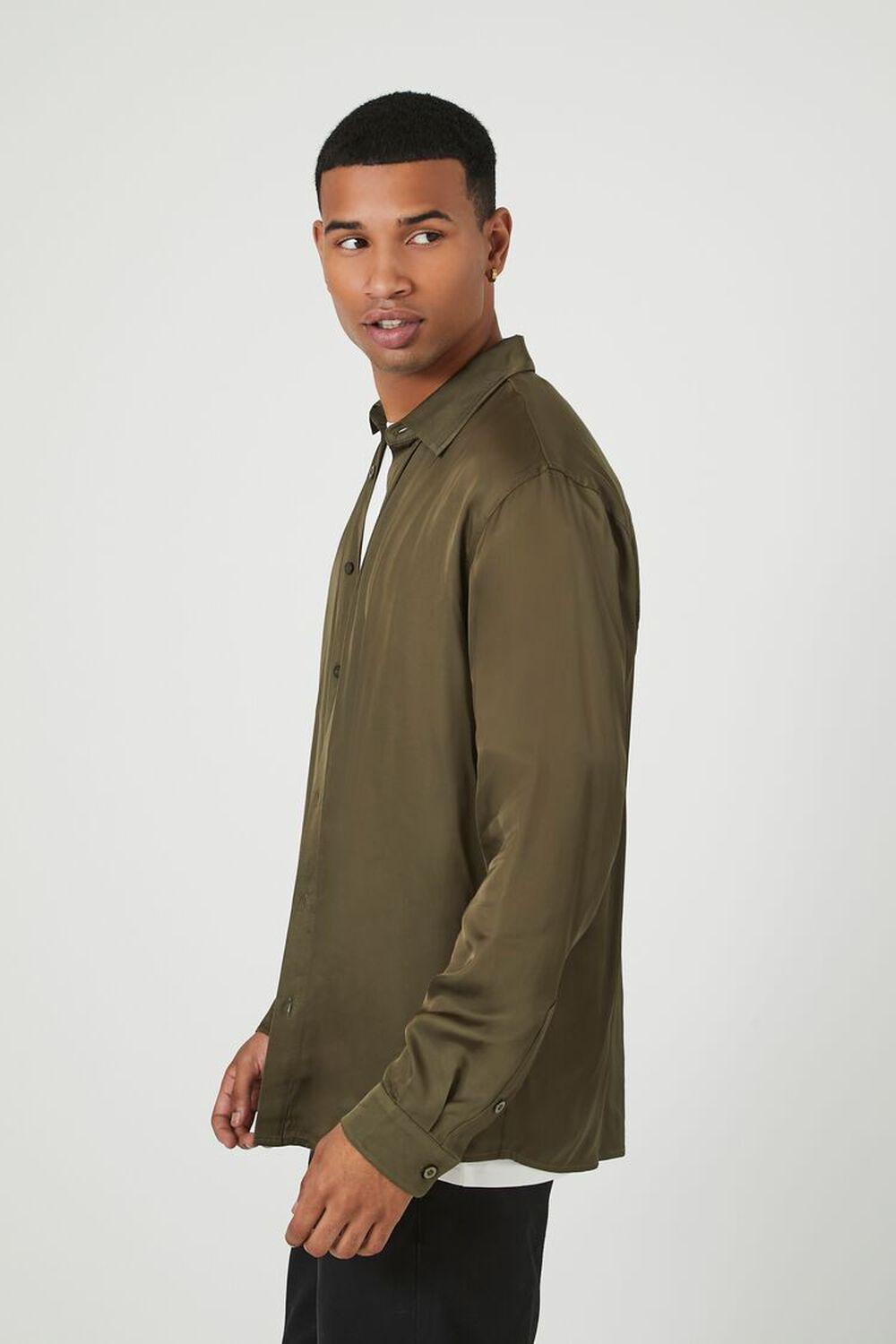 Satin Long-Sleeve Shirt | Forever 21 Product Image