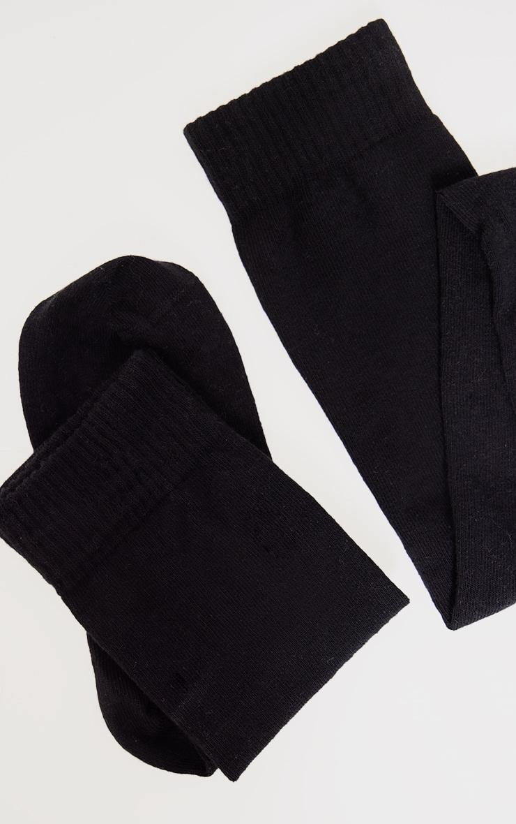 Black Basic Over The Knee Socks Product Image