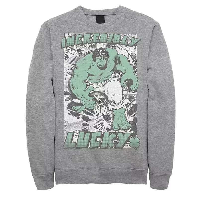 Mens Marvel St. Pattys Hulk Incredibly Lucky Sweatshirt Brt Green Product Image