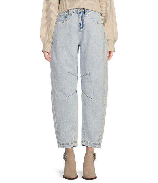 Every Acid Wash Denim High Rise Wide Barrel Leg Jeans Product Image