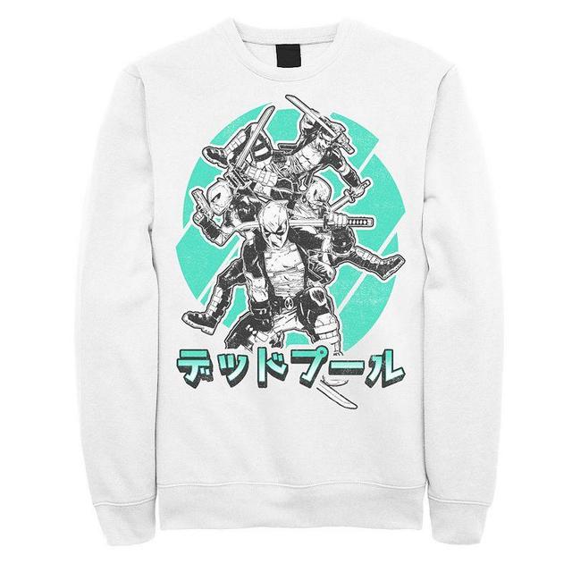 Mens Marvel Deadpool Kanji Fighting Graphic Sweatshirt Product Image