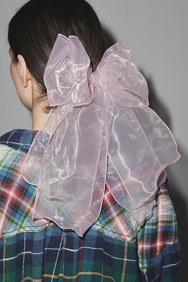 Sheer Hair Bow Barrette Womens at Urban Outfitters Product Image