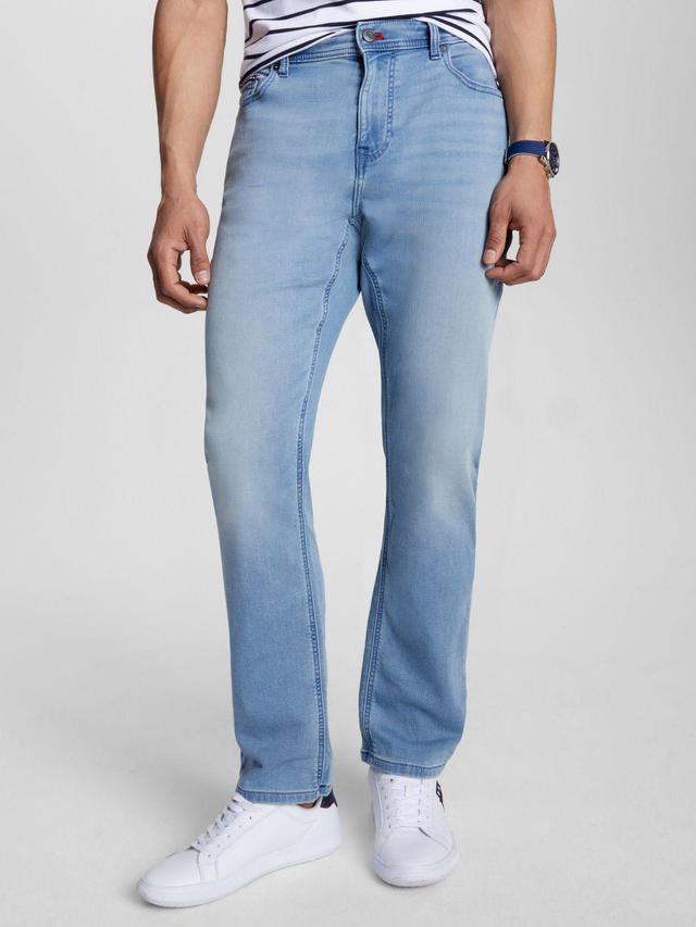 Tommy Hilfiger Men's Straight-Fit Light Wash Jean Product Image