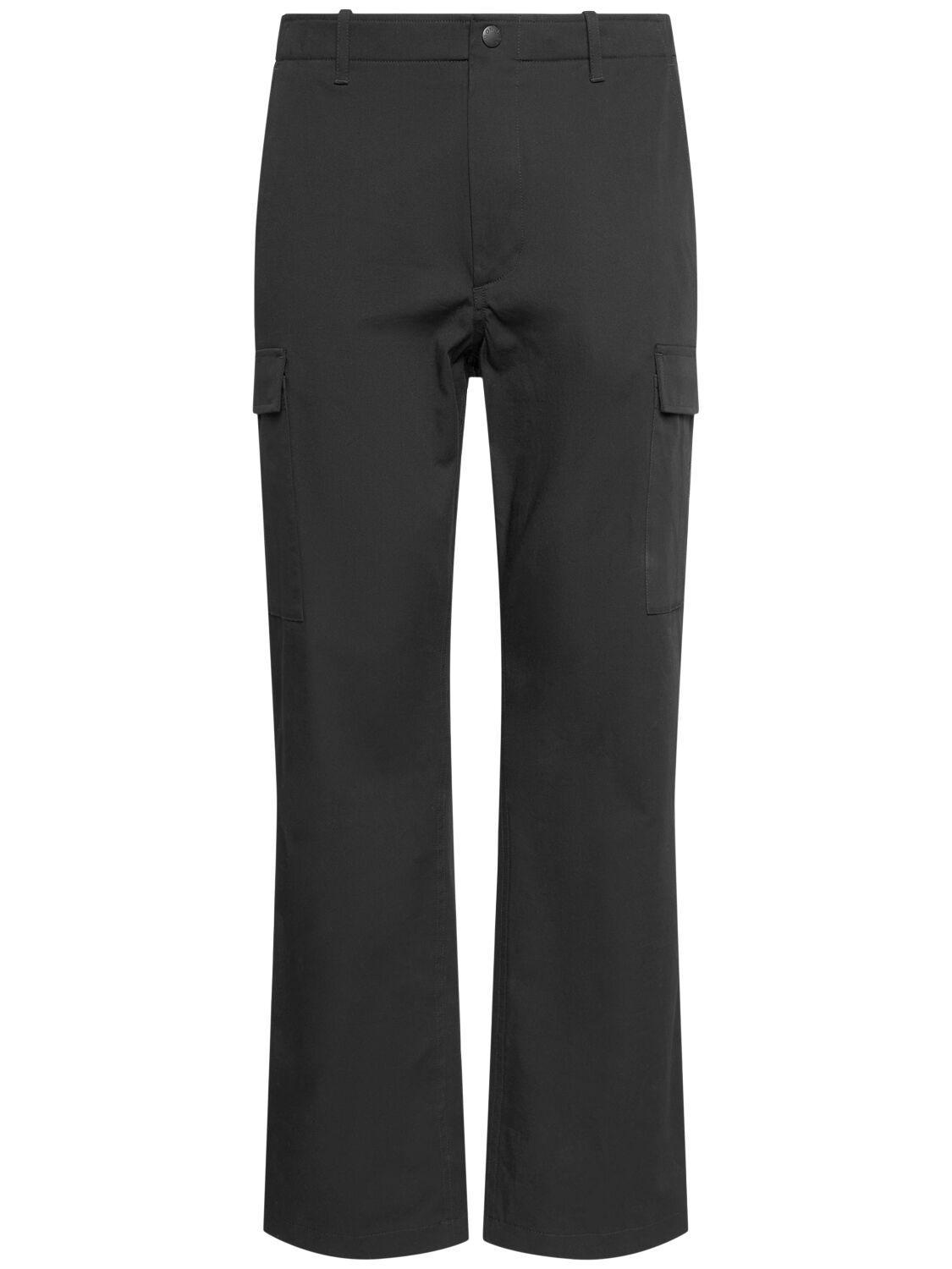 Stretch Cotton Gabardine Pants In Black Product Image