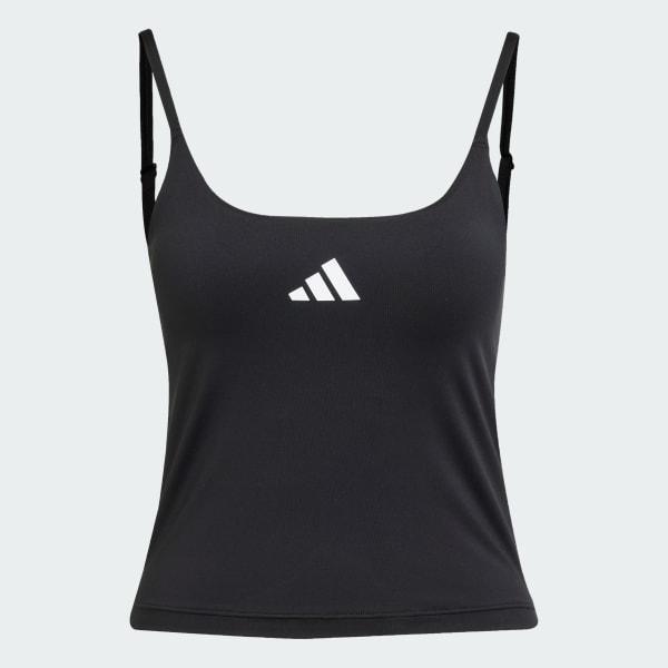 adidas Optime Tank With Integrated Light-Support Bra Black M Womens Product Image