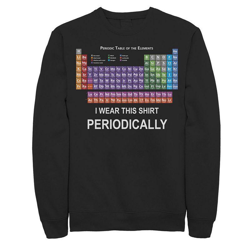 Mens Periodic Table Of Elements Chemistry Humor Fleece Graphic Pullover Product Image