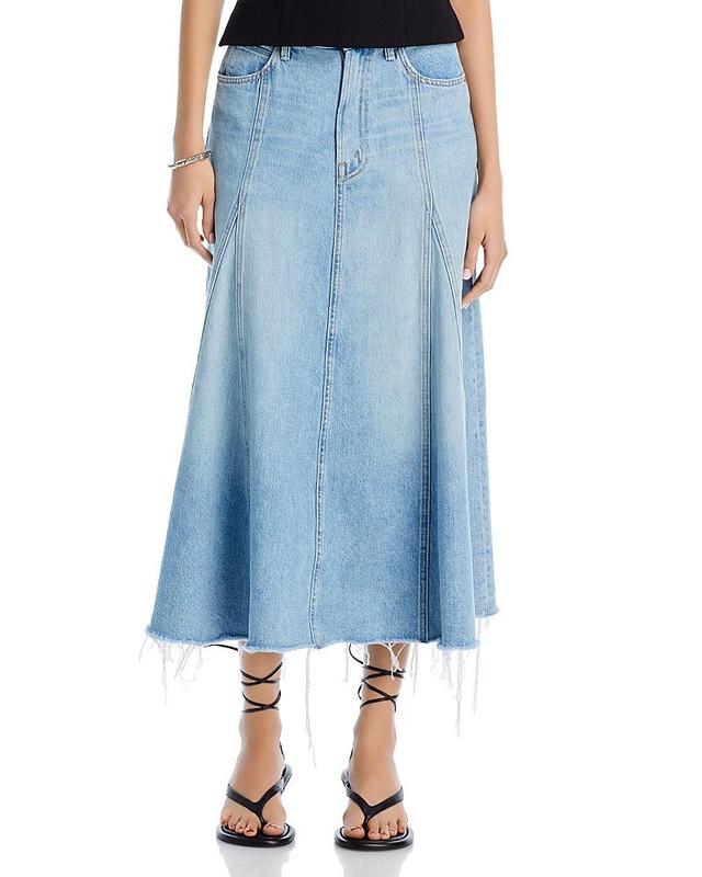 Mother The Full Swing Denim Maxi Skirt Product Image