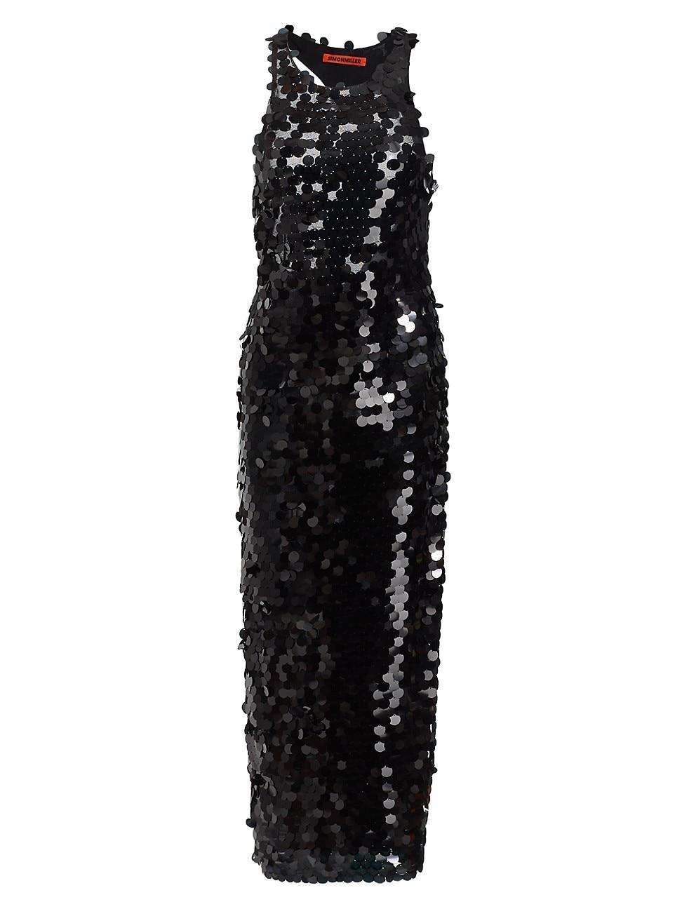 Womens Lou Sequined Sleeveless Maxi Dress Product Image