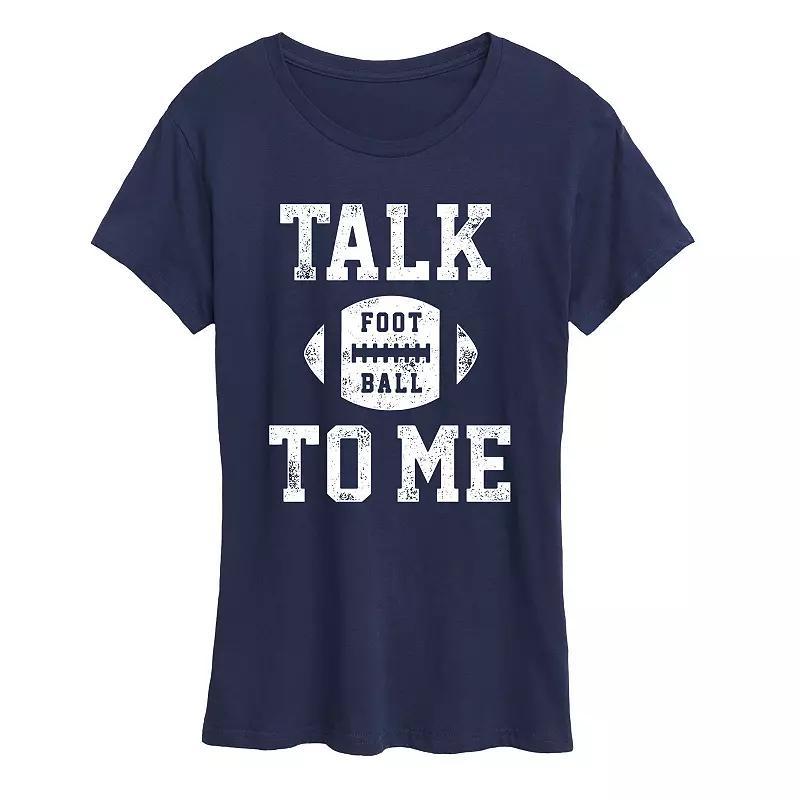 Womens Talk Football To Me Graphic Tee, Girls Product Image