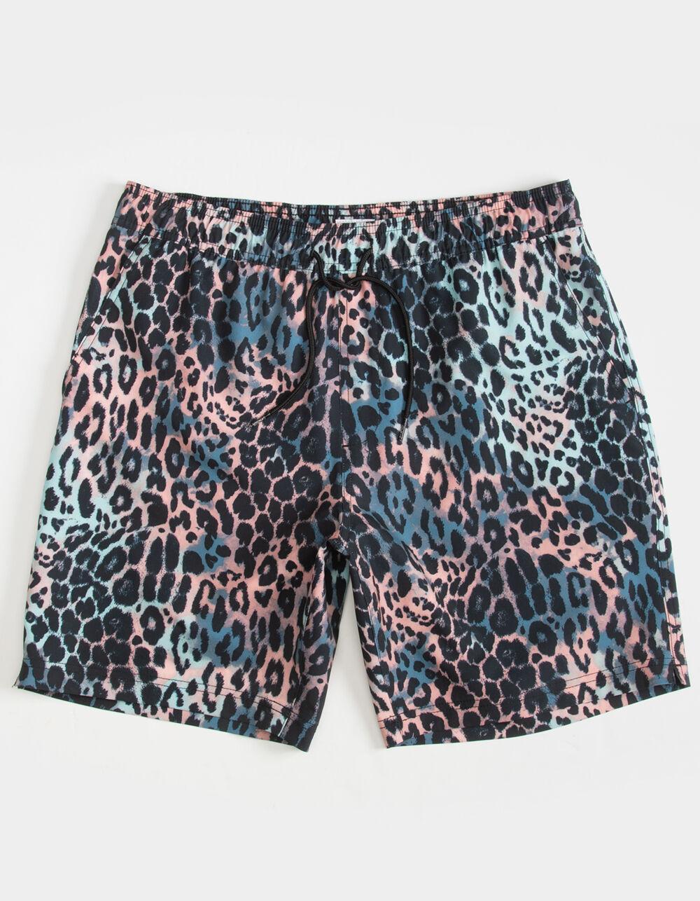 BLUE CROWN Cheetah Dye Mens 7" Swim Shorts Product Image