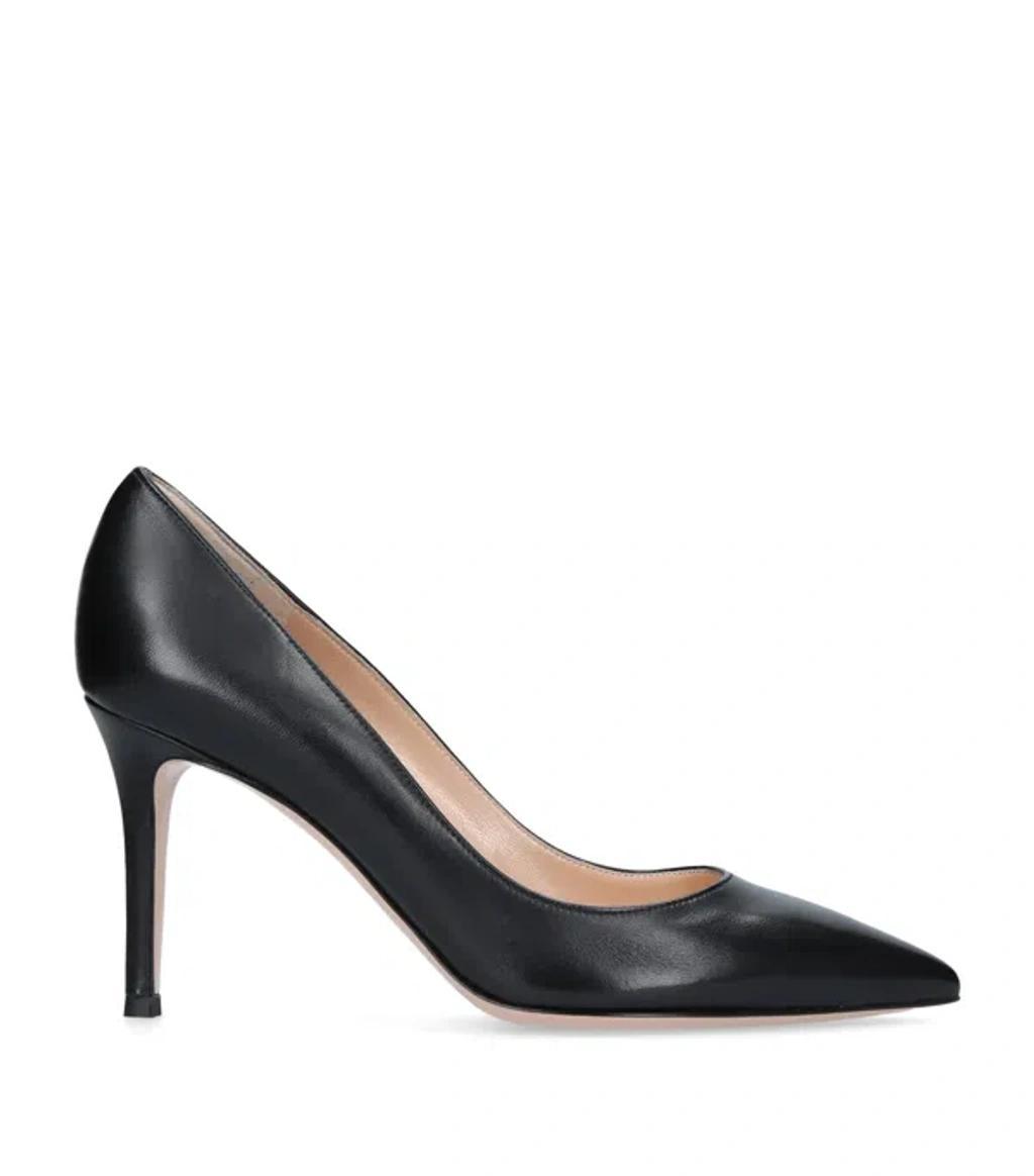 GIANVITO ROSSI Womens Black Gianvito 85 Leather Courts Product Image