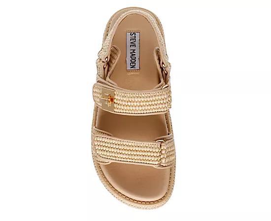 Steve Madden Mona Leather Platform Buckle Detail Dad Sandals Product Image