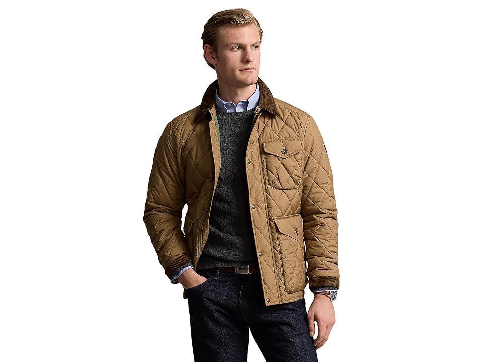 Polo Ralph Lauren Water-Repellent Quilted Jacket (Honey ) Men's Clothing Product Image