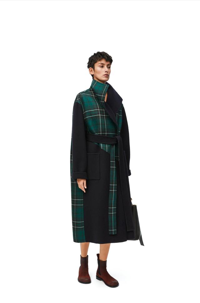 Belted coat in wool blend Product Image