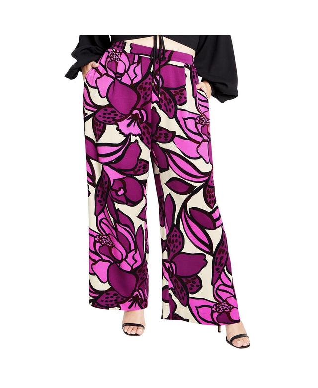 City Chic Womens Fiesta Print Pant Product Image