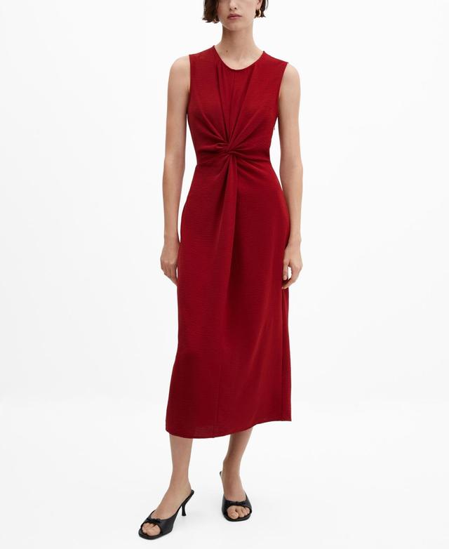 Mango Womens Knot Detail Dress Product Image