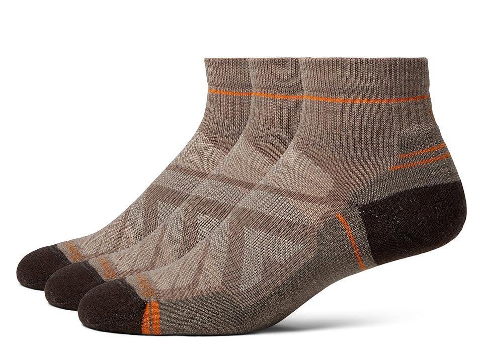 Smartwool Hike Light Cushion Ankle Socks 3 Pack (Chestnut-Fossil) Men's Crew Cut Socks Shoes Product Image