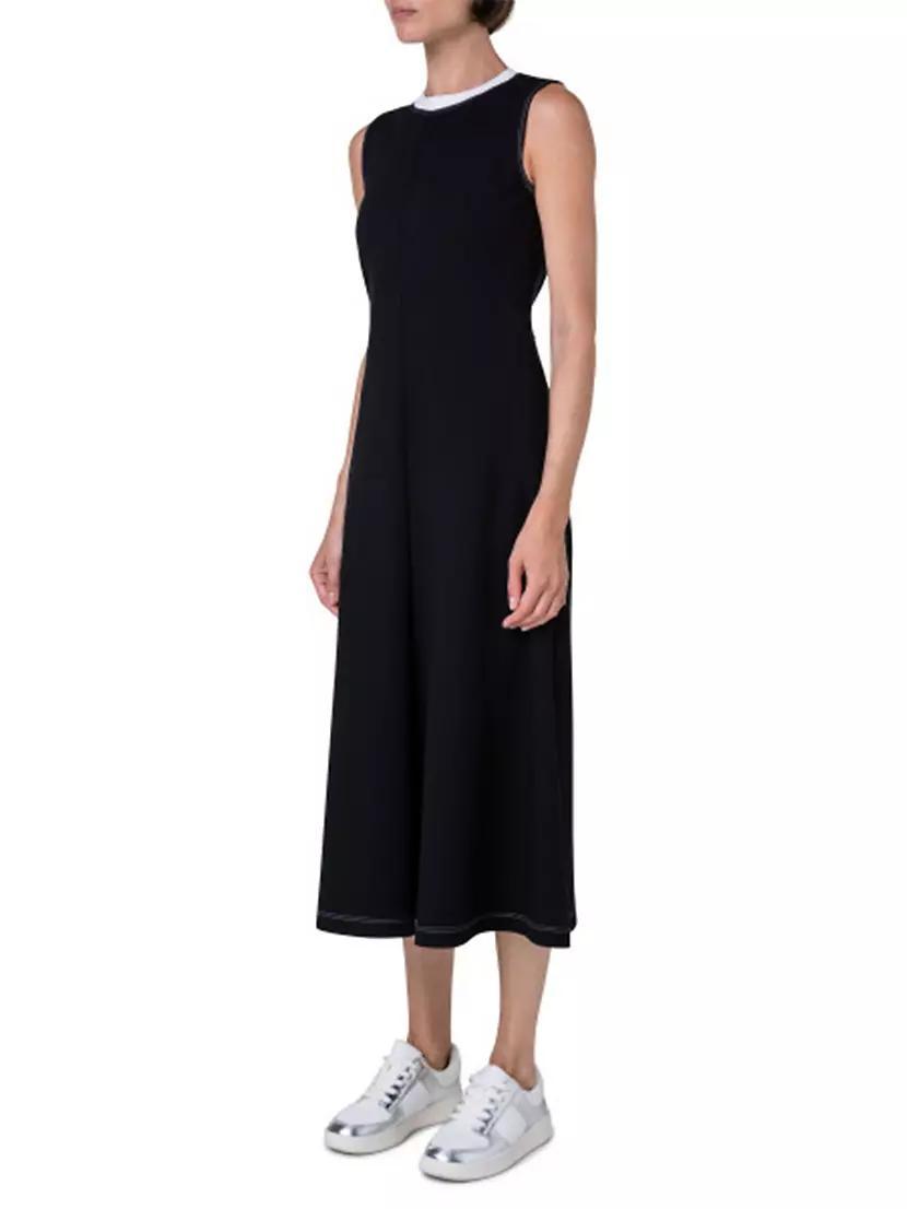 Jersey Crewneck Midi-Dress Product Image