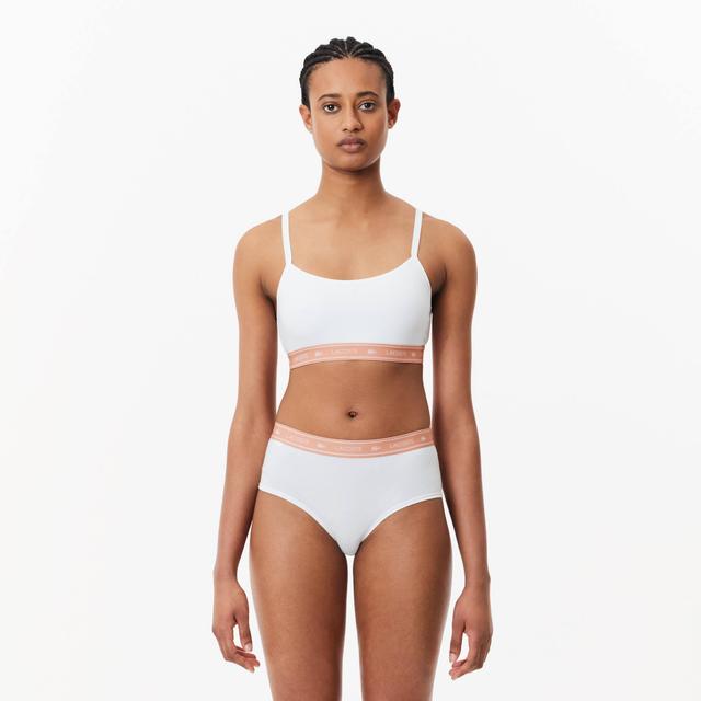 Stretch Cotton Logo Band Bralette Product Image