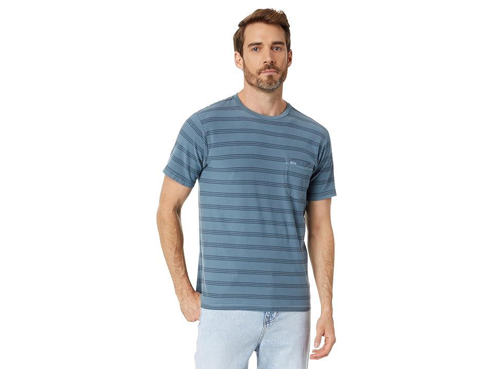 RVCA PTC Stripe Short Sleeve (Industrial ) Men's Clothing Product Image