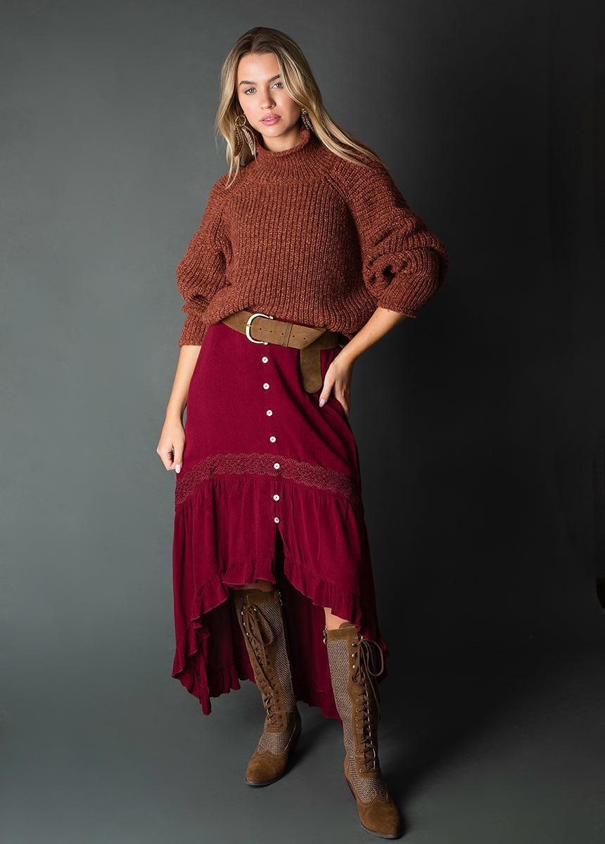 Kenzie Sweater in Heather Cinnamon Product Image