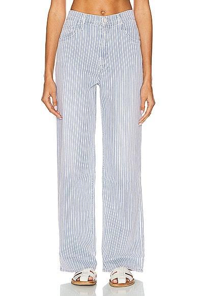 Mother High Rise Striped Spinner Jeans in Lined Up Product Image