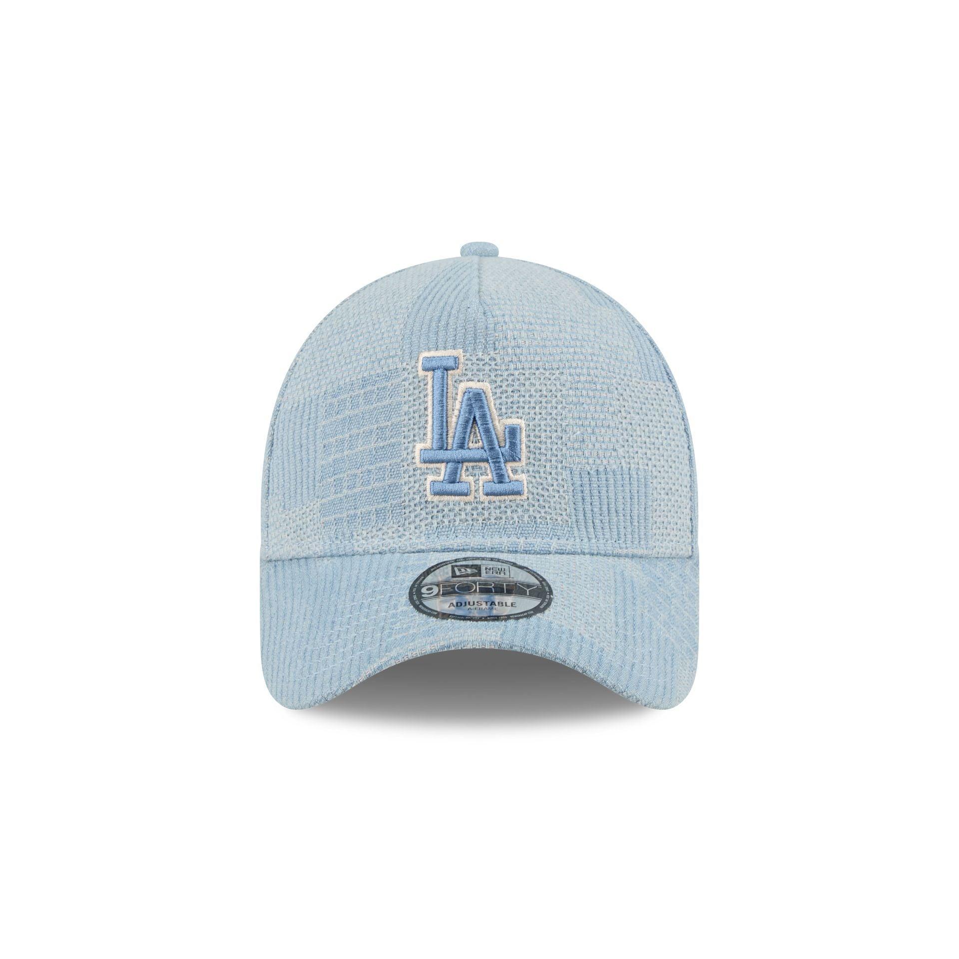 Los Angeles Dodgers Logo Essentials Denim 9FORTY A-Frame Snapback Hat Male Product Image