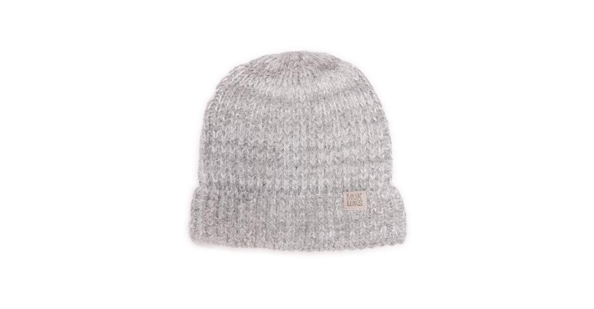 Womens MUK LUKS Eyelah Rib Beanie, Medium Gray Grey Product Image