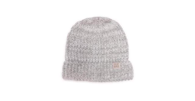 Womens MUK LUKS Eyelah Rib Beanie, Medium Gray Grey Product Image