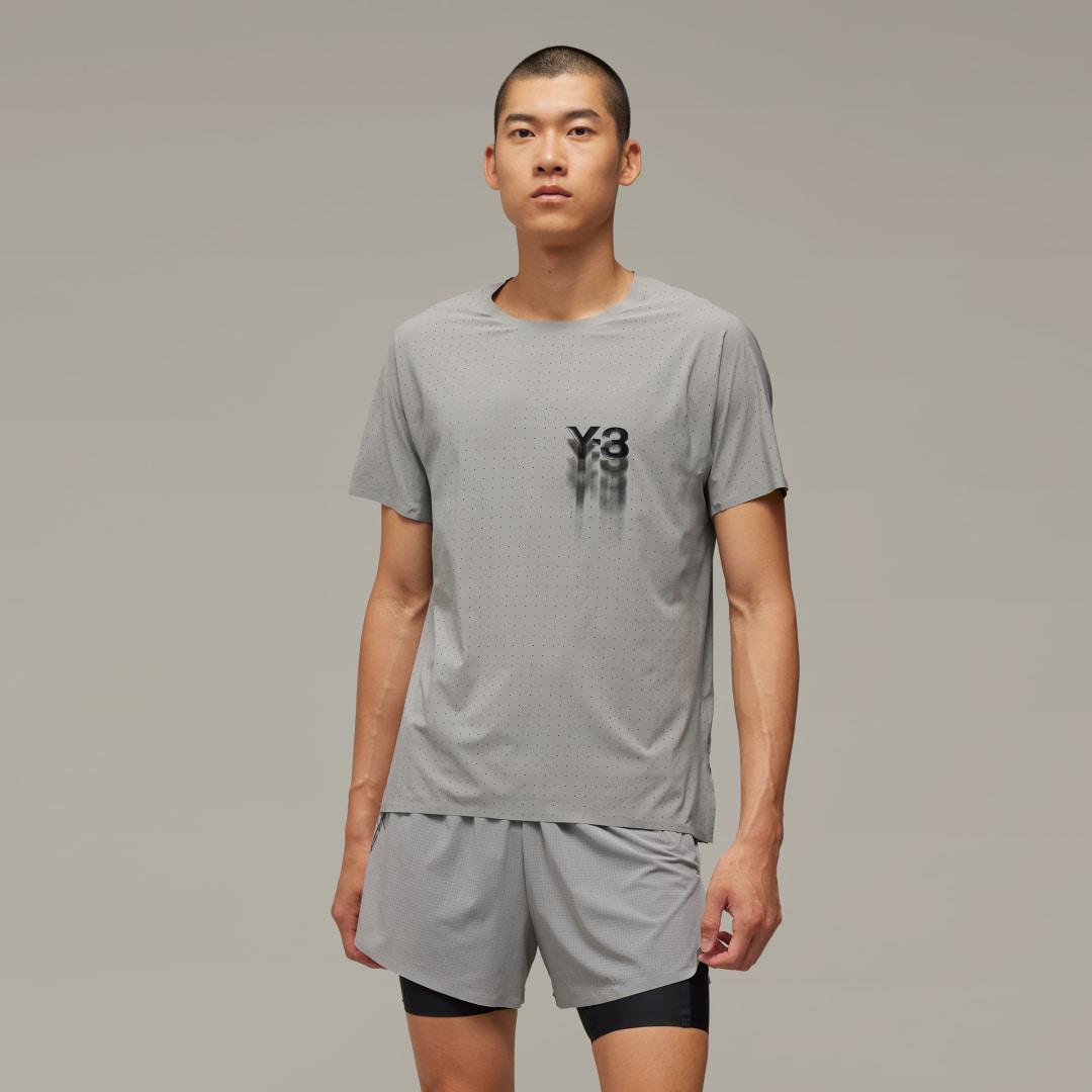 adidas Y-3 Running Short Sleeve Tee Black S Mens Product Image