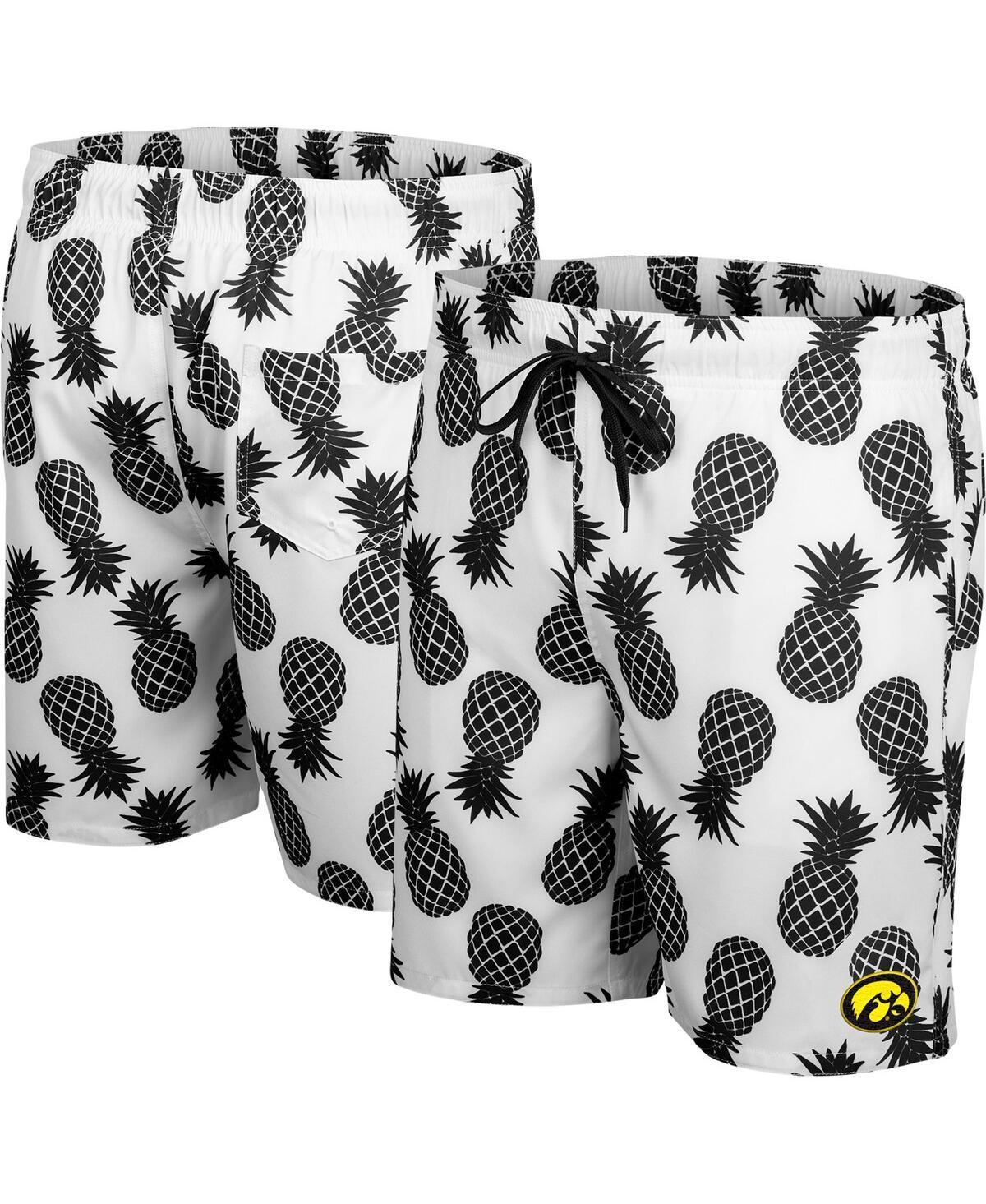 Mens Colosseum White Iowa Hawkeyes Pineapples Swim Shorts Product Image