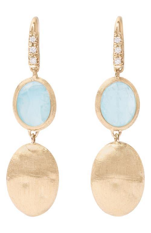 Marco Bicego Siviglia Aquamarine & Diamond Double Drop Earrings Product Image