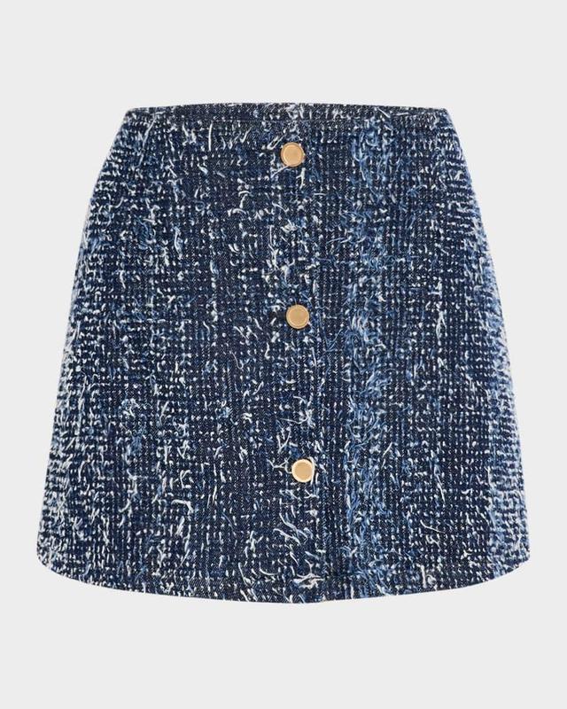 Denim Boucle Mini Skirt Product Image