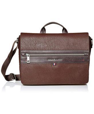 Men's Pebble Faux-Leather Leo Messenger Bag Product Image