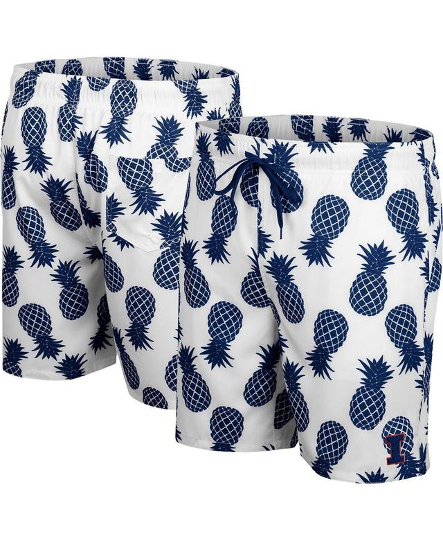 Mens Colosseum White Illinois Fighting Illini Pineapples Swim Shorts Product Image