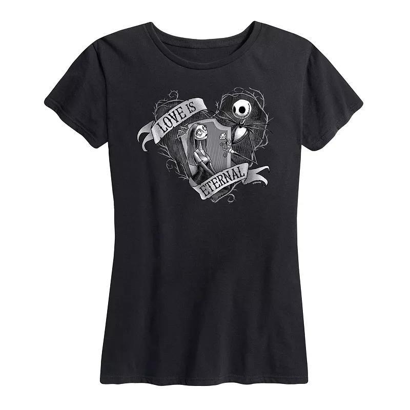 Disneys The Nightmare Before Christmas Womens Jack And Sally Love Graphic Tee Product Image