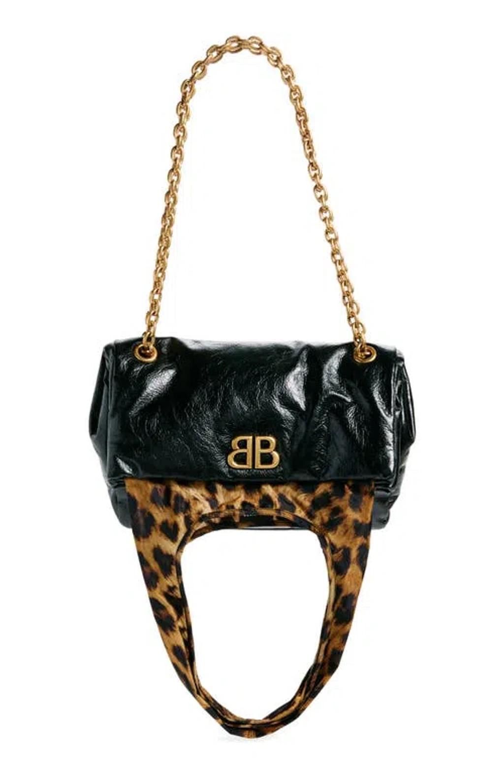 Monaco Chain Small Shoulder Bag In Black Product Image