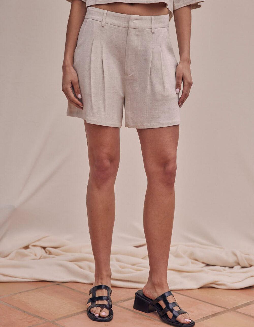 WEST OF MELROSE Womens Linen Shorts Product Image