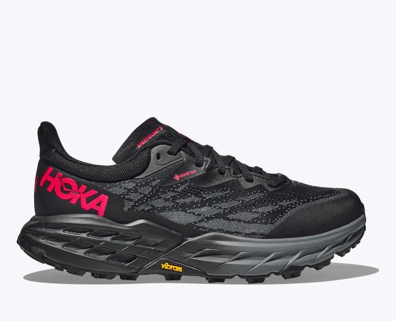 HOKA Womens Speedgoat 5 GTX Shoes in Black/Black, Size 6.5 Product Image